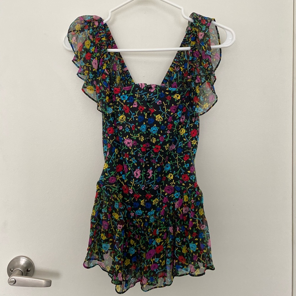 Peplum floral vintage Betsey Johnson top